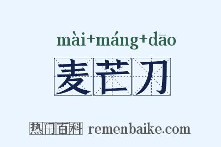 麦芒刀是什么意思的图片